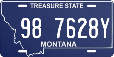 MT license plate 987628Y