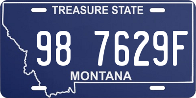 MT license plate 987629F