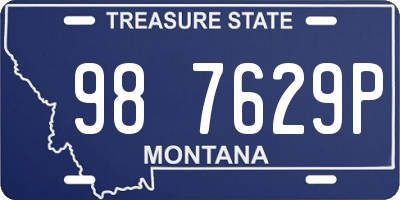 MT license plate 987629P