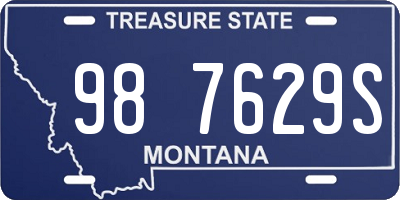 MT license plate 987629S