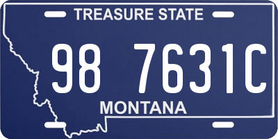 MT license plate 987631C