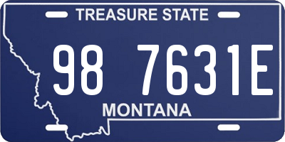 MT license plate 987631E