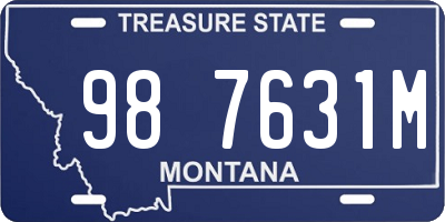 MT license plate 987631M