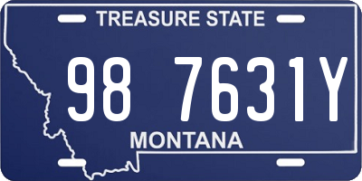 MT license plate 987631Y