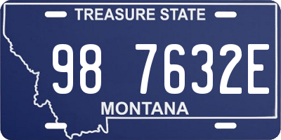 MT license plate 987632E