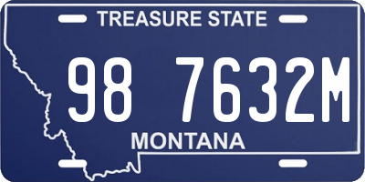 MT license plate 987632M
