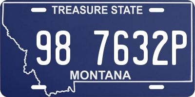 MT license plate 987632P