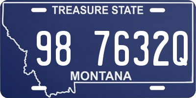 MT license plate 987632Q