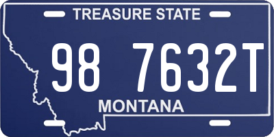 MT license plate 987632T