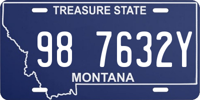 MT license plate 987632Y