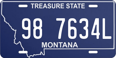 MT license plate 987634L