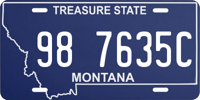 MT license plate 987635C