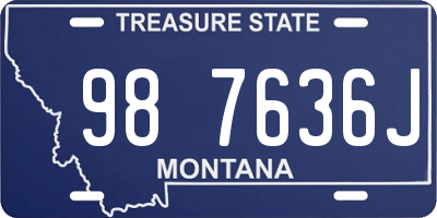 MT license plate 987636J