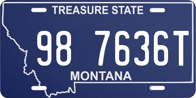 MT license plate 987636T