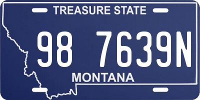 MT license plate 987639N