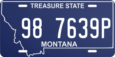 MT license plate 987639P