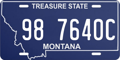 MT license plate 987640C