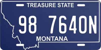 MT license plate 987640N