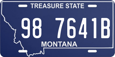 MT license plate 987641B