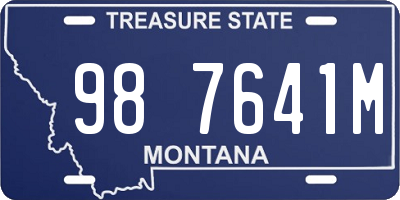 MT license plate 987641M