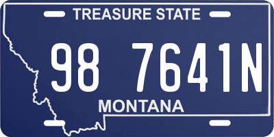 MT license plate 987641N