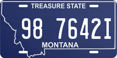 MT license plate 987642I