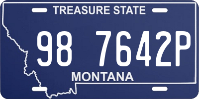 MT license plate 987642P