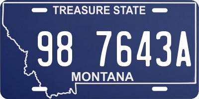 MT license plate 987643A