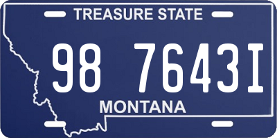 MT license plate 987643I