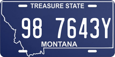 MT license plate 987643Y