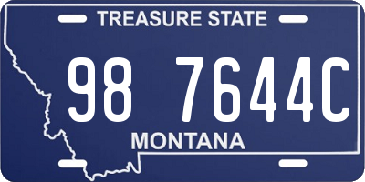 MT license plate 987644C