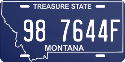 MT license plate 987644F