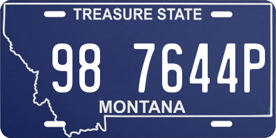 MT license plate 987644P