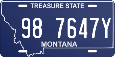 MT license plate 987647Y