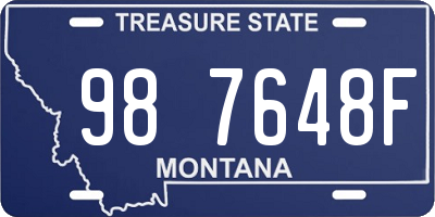 MT license plate 987648F