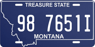 MT license plate 987651I