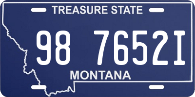 MT license plate 987652I