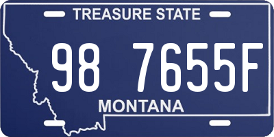 MT license plate 987655F