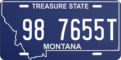 MT license plate 987655T