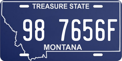 MT license plate 987656F