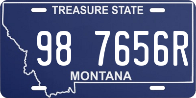 MT license plate 987656R