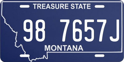 MT license plate 987657J