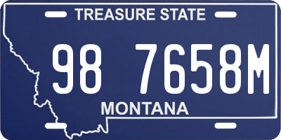 MT license plate 987658M