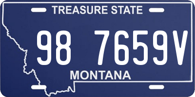 MT license plate 987659V