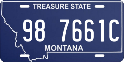 MT license plate 987661C