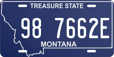 MT license plate 987662E