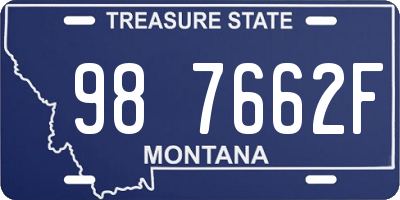 MT license plate 987662F