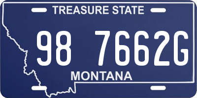 MT license plate 987662G