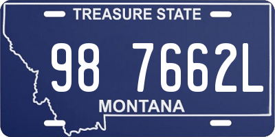 MT license plate 987662L