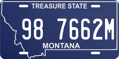 MT license plate 987662M